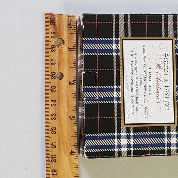 Ascot & Taylor Of St Andrews Divot Repair Tool New Tees Marker Gold Plated Set - Picture 12 of 13